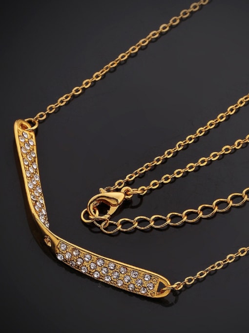 OUXI Simple Geometrical Rhinestones Women Necklace 1