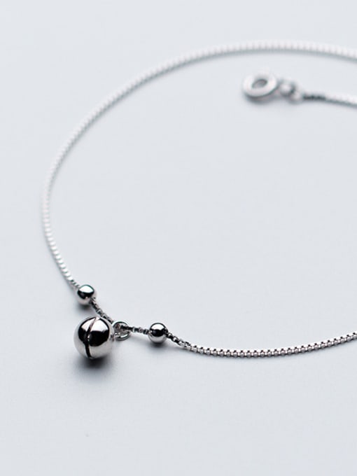 Rosh 925 Sterling Silver With Platinum Plated Cute Bell Anklets 1