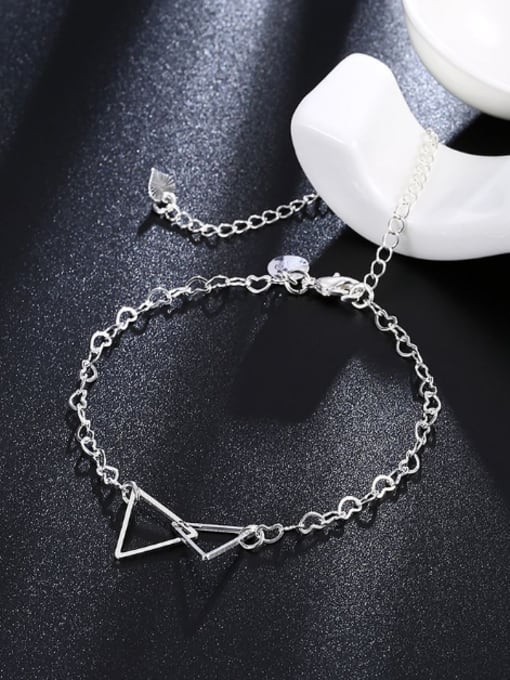 OUXI Simple Hollow Triangles Women Anklet 2