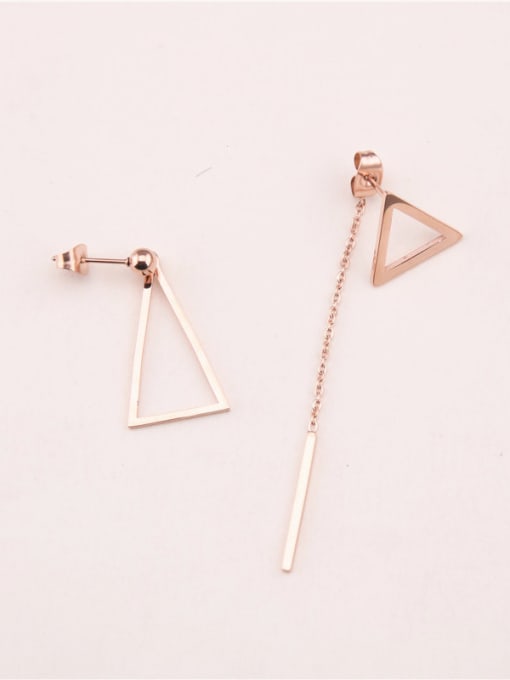 GROSE Hollow Triangle Geometric Asymmetry Stud Earrings 0