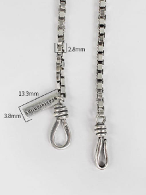 DAKA Simple Box Chain Silver Women Bracelet 3