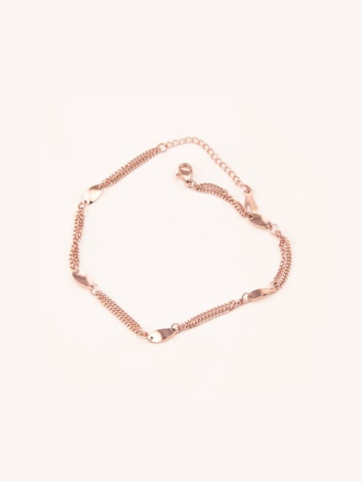 GROSE Rose Gold Plated Titanium Anklet 0