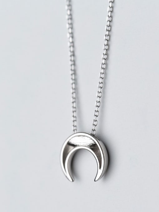 Rosh S925 Silver Necklace Pendant female fashion simplicity Moon Necklace temperament personality Necklace Chain D4293 3