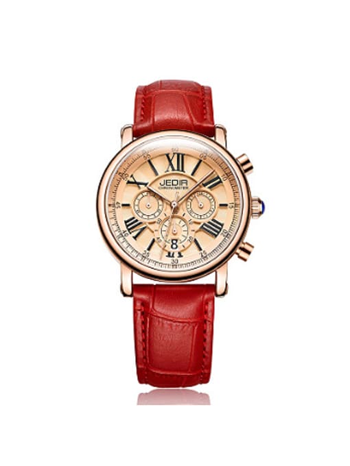 red JEDIR Brand Antique Roman Numerals Watch