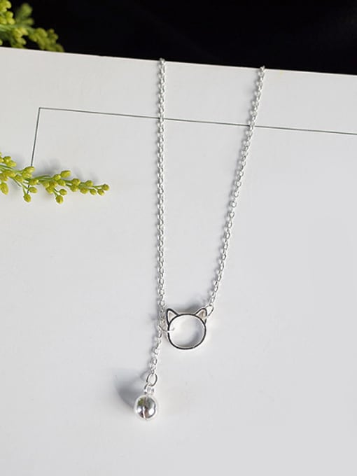 Peng Yuan Fashion Little Kitten Silver Necklace 0
