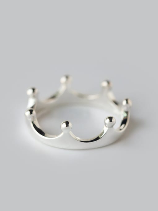 Rosh Delicate Crown Shaped S925 Silver Women Ring 1
