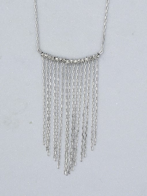 One Silver 925 Silver Tassel Necklace 0
