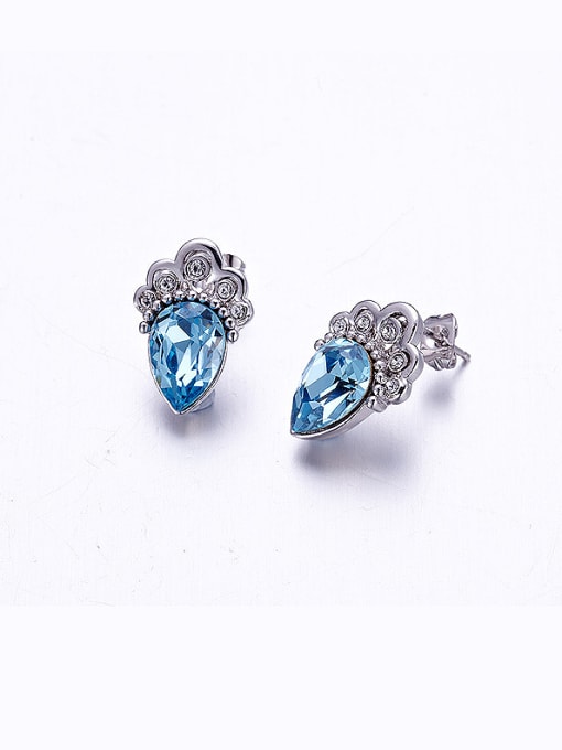 CEIDAI Crown Shaped Crystal stud Earring 0