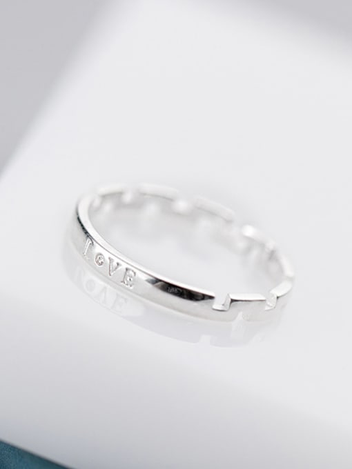 Rosh Simply Style Geometric Shaped S925 Silver Women Ring 1