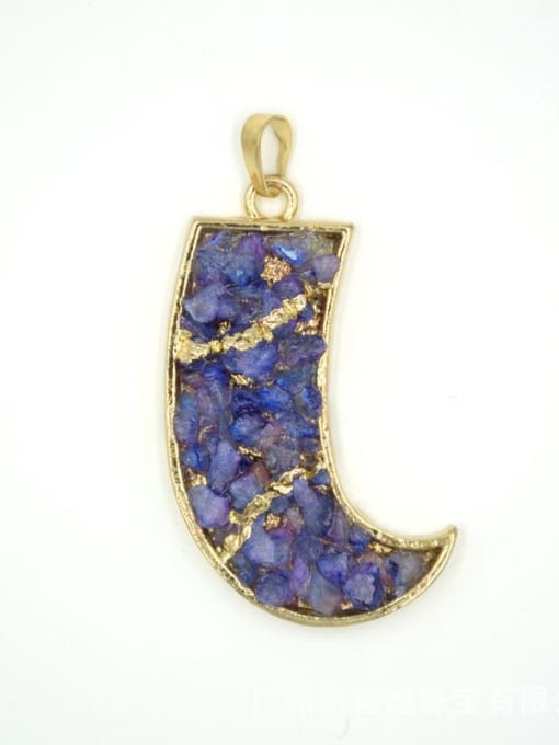 Tess Personalized Natural Crystal Gravel Pendant 2