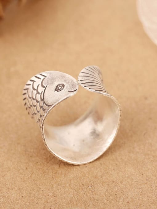 Peng Yuan Personalized Fish Handmade Silver Ring 2