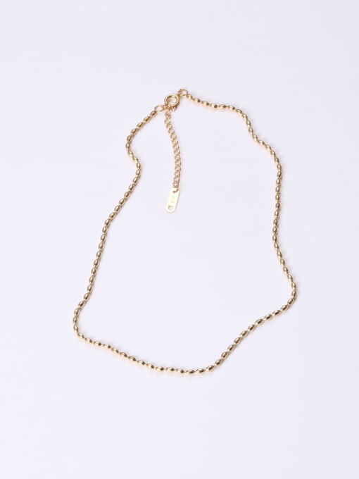 GROSE Titanium With Gold Plated Simplistic Beads Charm Necklaces
