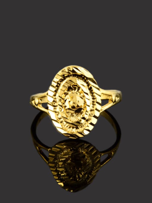 Yi Heng Da Retro 24K Gold Plated Oval Shaped Copper Ring 1