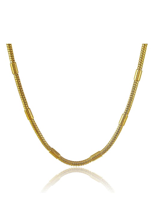 Yi Heng Da Simply Style 24K Gold Plated Geometric Shaped Necklace 0