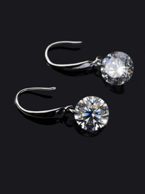 Qing Xing Long Fringed Crystal Zircon hook earring 0
