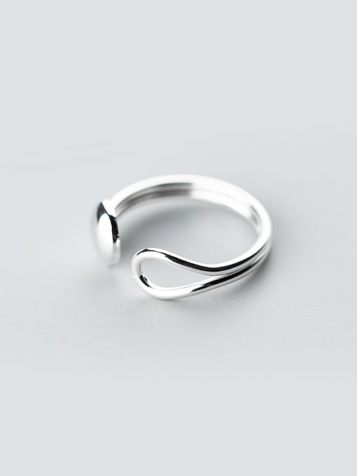 Rosh Fashionable Open Design Geometric Shaped S925 Silver Ring