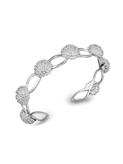 Ya Heng Fashion Flowery Silver Plated Copper Bracelet 0