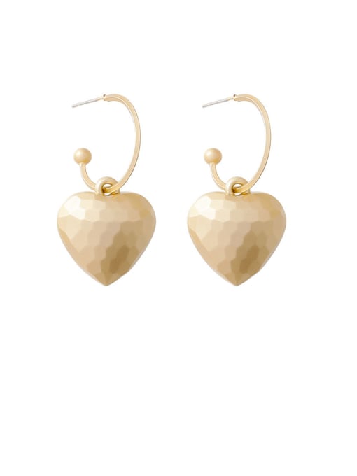 Girlhood Alloy With Gold Plated Fashion Heart Hook Earrings 0