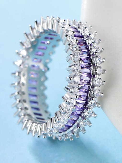 UNIENO Purple Zircon Multistone ring 2