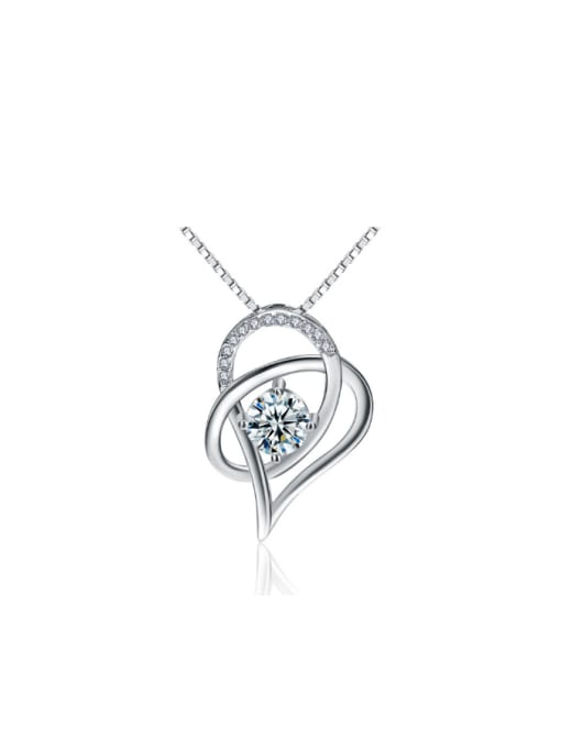 kwan Love Heart Hollowed Micro Pave Delicate Pendant 0