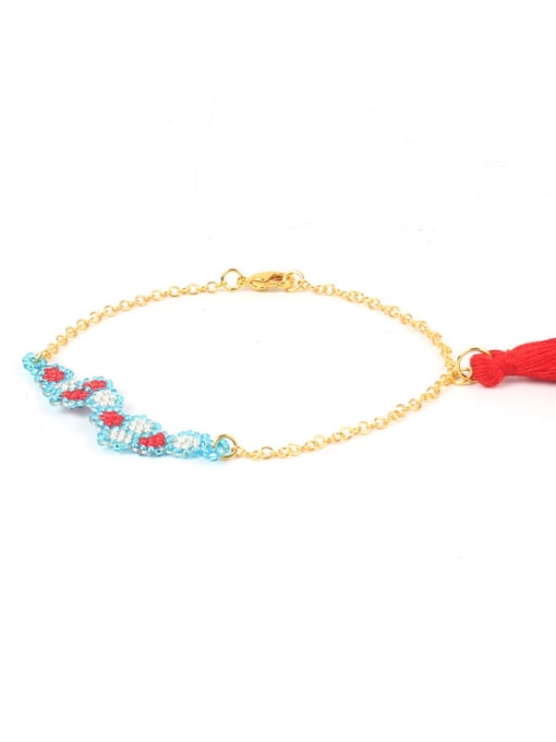 HB546-G Western Style Handmade Alloy Tassel Bracelet