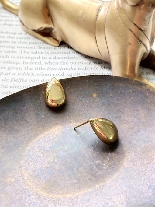 Boomer Cat Sterling silver drop-shaped gold earrings
