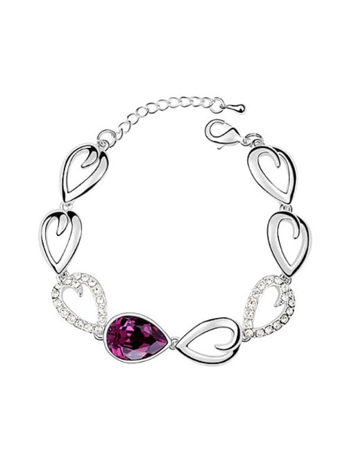 QIANZI Fashion austrian Crystal Water Drop Alloy Bracelet