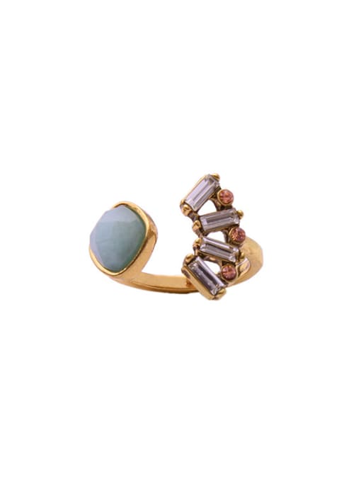 KM Simple Stones Alloy Opening Statement Ring 0