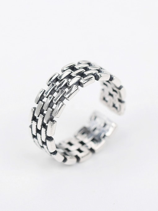 Peng Yuan Personalized Silver Chain Opening Ring 1