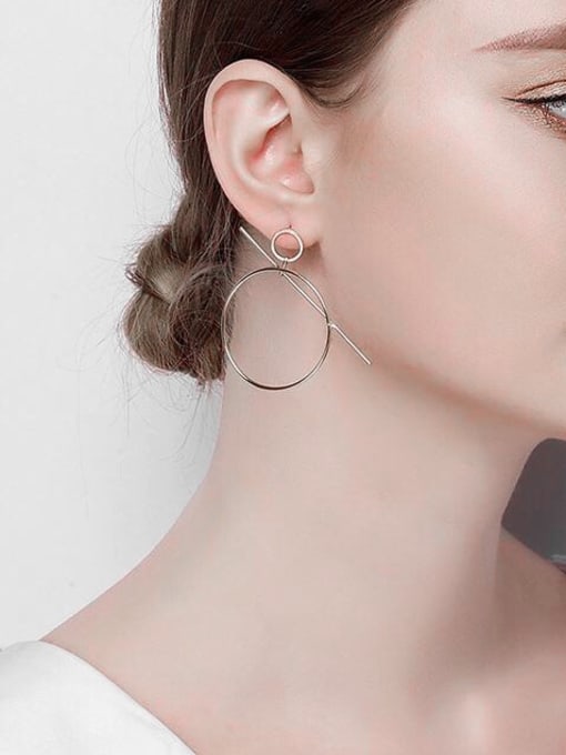 LI MUMU Stainless steel geometric vacuum plating gold earrings 1