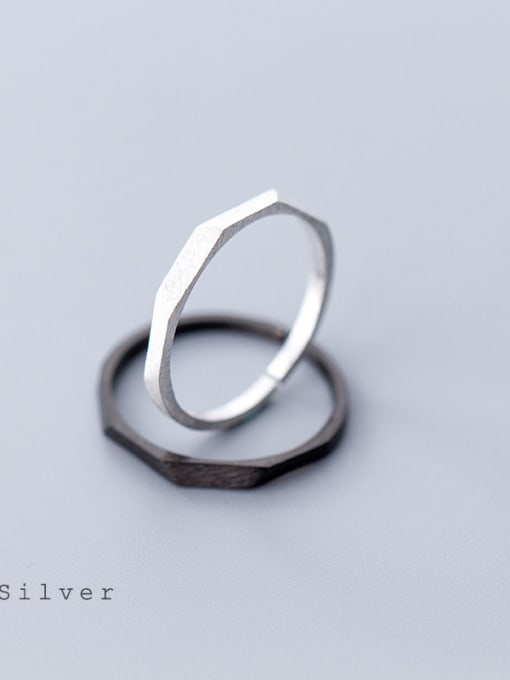 Rosh Sterling silver matte minimalist free size ring 0
