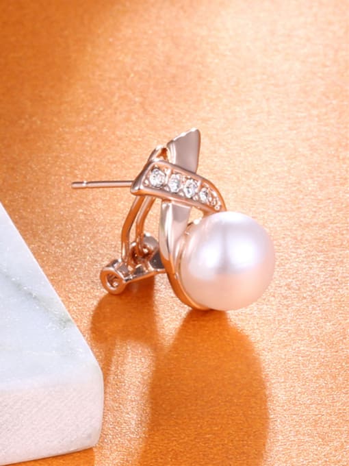 Ronaldo Fashionable Geometric Shaped Artificial Pearl Earrings 2