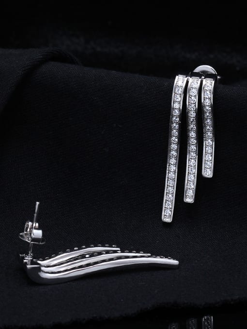 Luxu New Original Zircon Bride's Wedding Necklace Earring Jewellry Suit 2