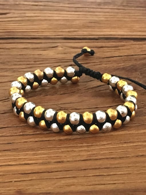 handmade Creative Natural Stones Woven Personality Bracelet 0