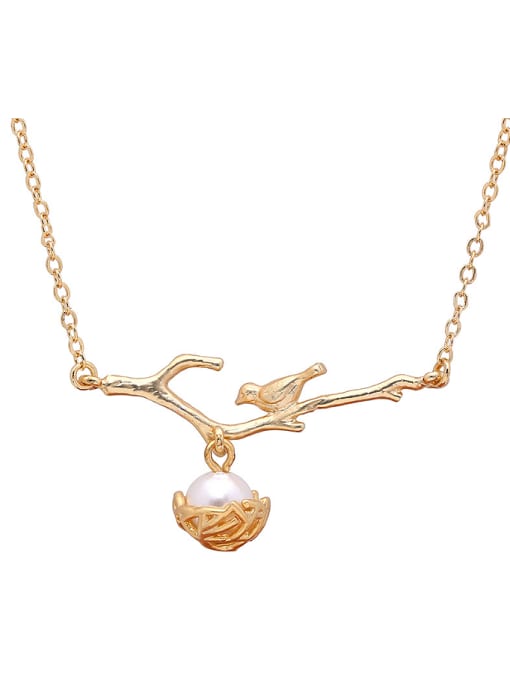 Lang Tony Creative Bird Shaped Artificial Pearl Necklace 0