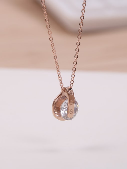 GROSE Shining Zircon Sweetly Sweater Necklace 0