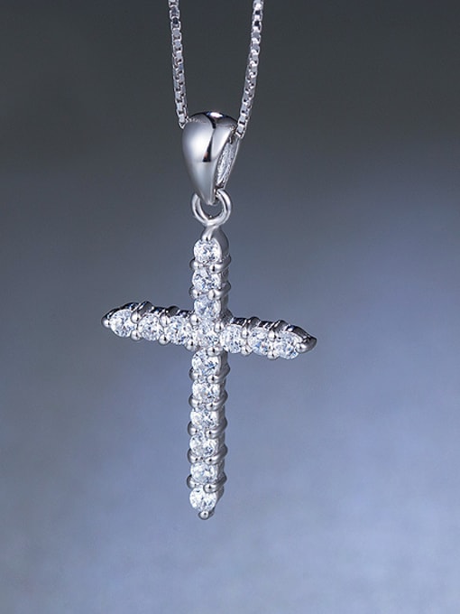 UNIENO Silver Cross Necklace 0