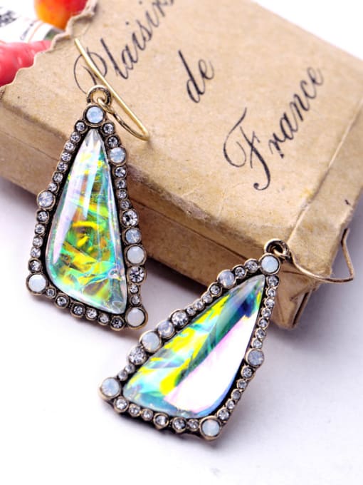 KM Alloy Luxury Irregular Artificial Gemstones drop earring 2