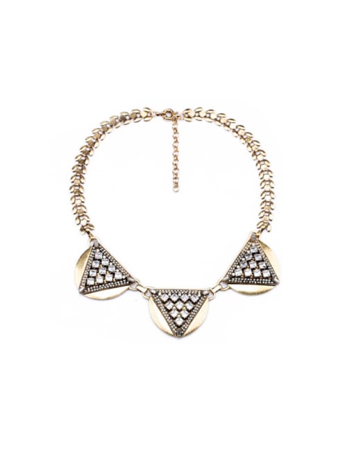 KM Triangle Pendant Sweater Necklace 0