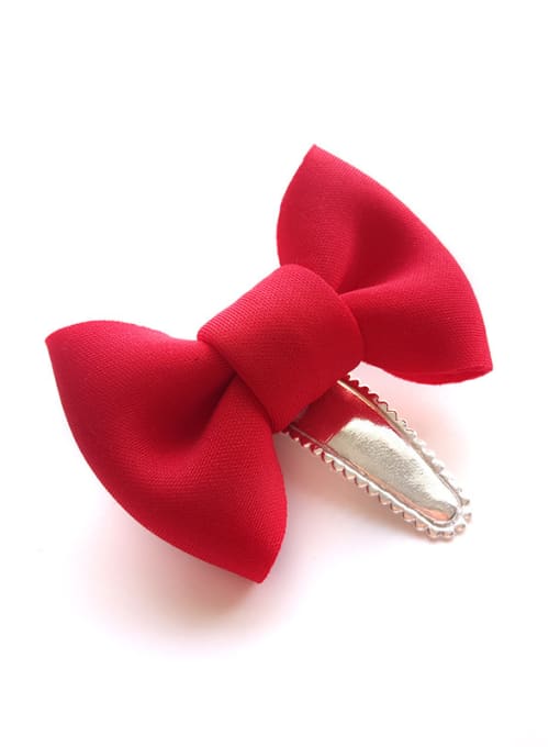 Red Color Bow Hair clip