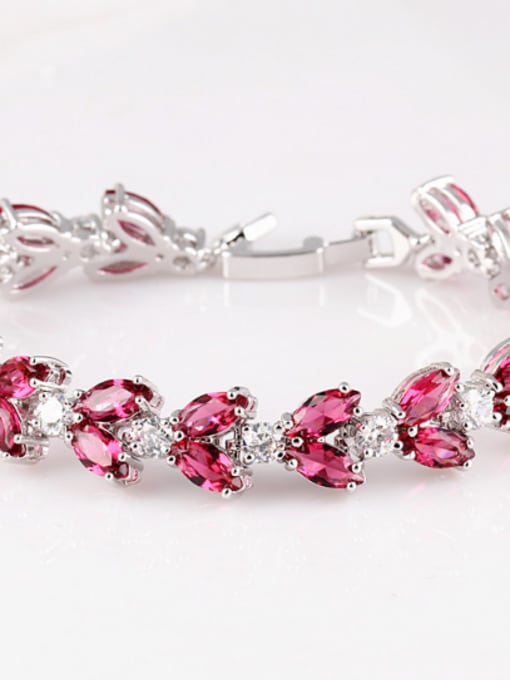Red Fashion All-match Colorful Quality Zircon Bracelet