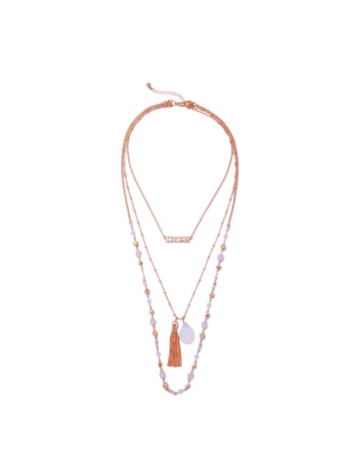 KM Simple Multi-layer Tassel Women's Necklace 0