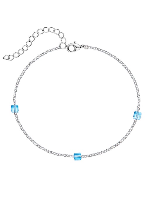 Blue 925 Silver Crystal Bracelet
