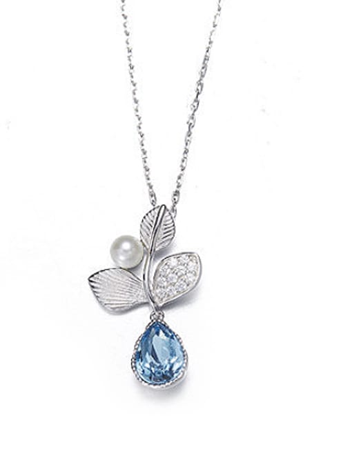 CEIDAI Leaf-shaped Pearl Necklace 0
