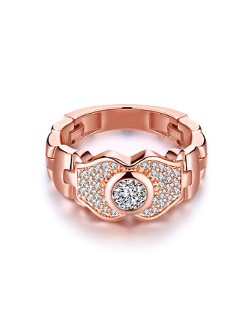 Rose Gold Fashion Personalized Zircon Rhinestones Ring