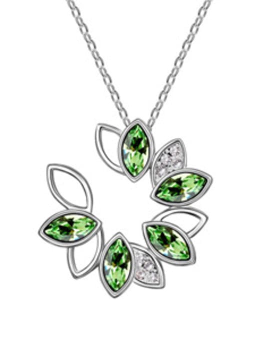 green Fashion Marquise austrian Crystals Pendant Alloy Necklace