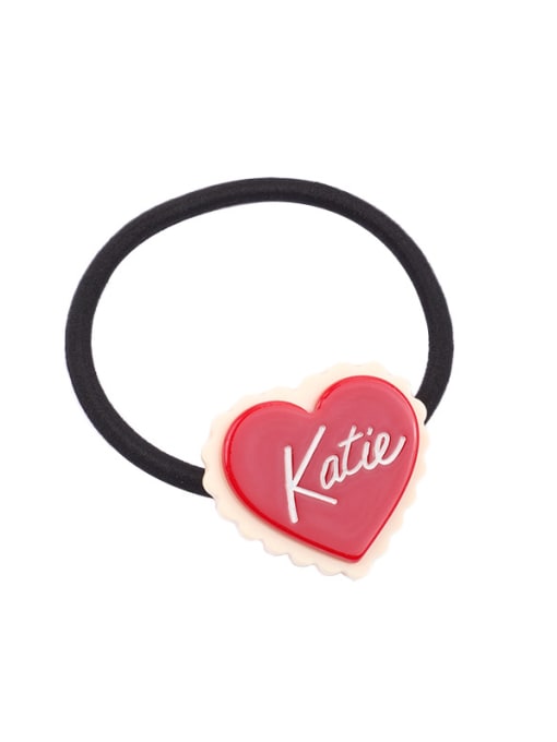 Chimera Rubber Band  With Acrylic  Cute Heart-Shaped Hair Ropes 3