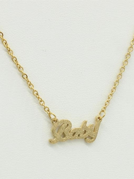 XIN DAI Baby Letter Pendant Clavicle Necklace 0