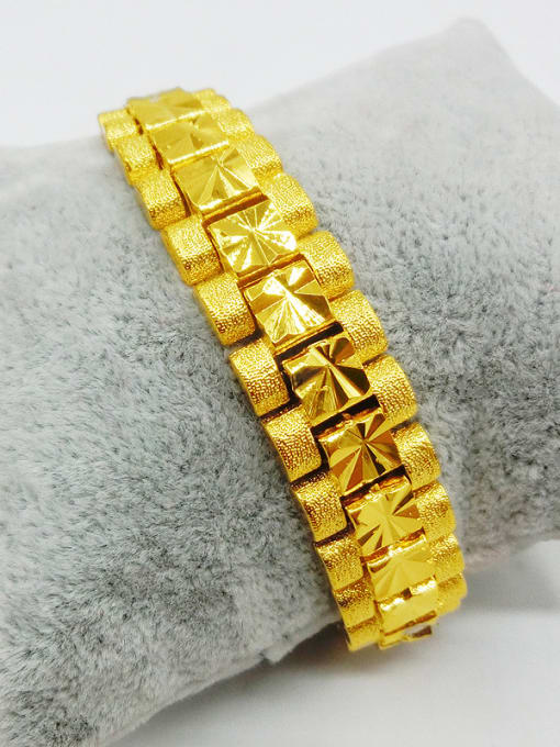 golden Men 24 Gold Plated Geometric Bracelet