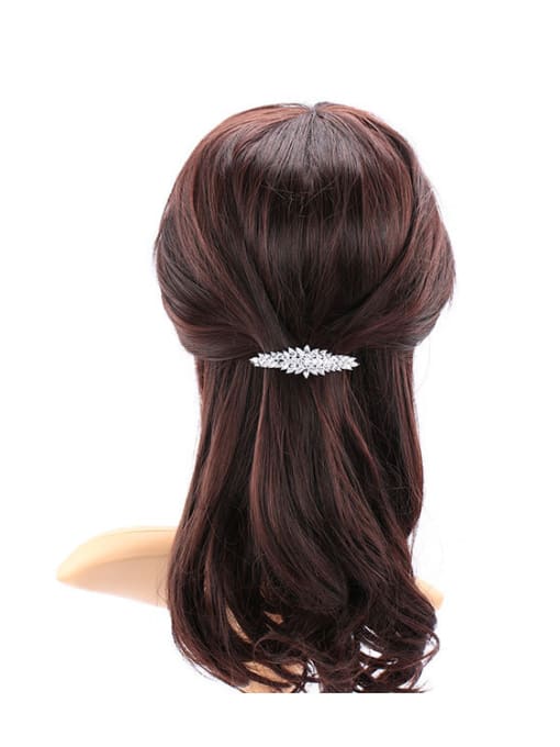Wei Jia Fashion Marquise White Zirconias Copper Hairpin 1